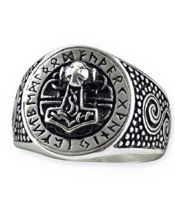 SILVER RING THOR'S HAMMER