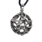PENDANT STEEL SNAKE PENTRAGRAM