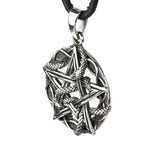 PENDANT STEEL SNAKE PENTRAGRAM