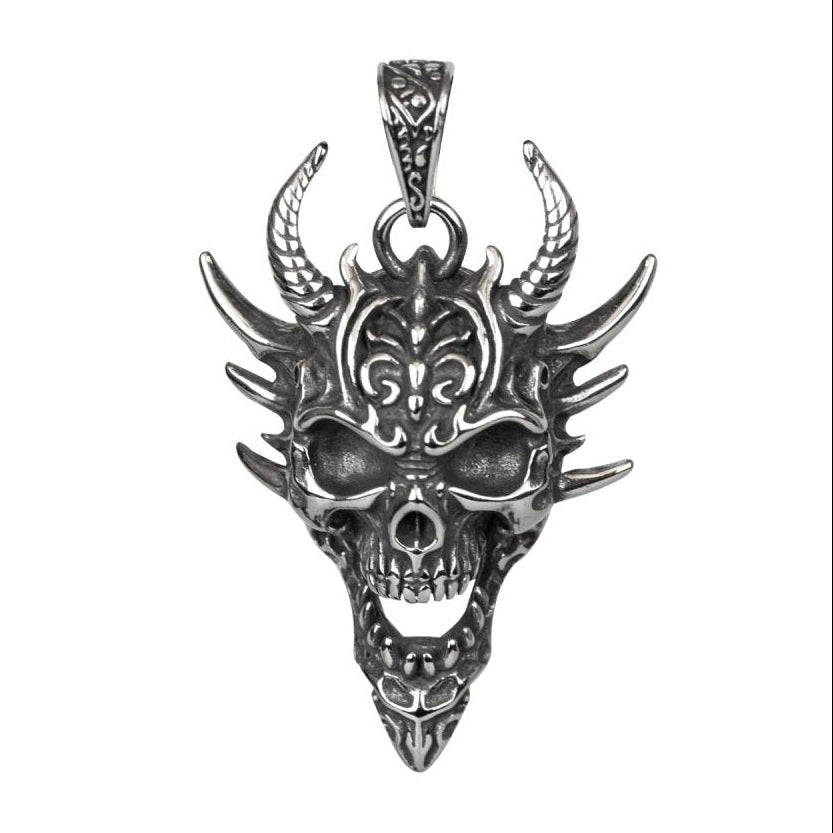 PENDANT HORNED SKULL