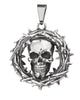 PENDANT SKULL WITH THORNS