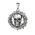 PENDANT SKULL WITH THORNS
