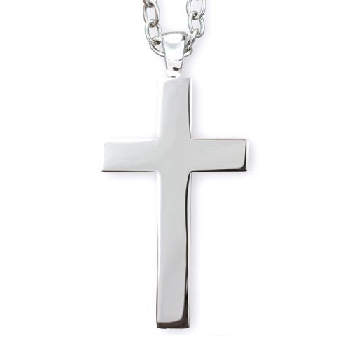 BIG PLAIN CROSS NECKLACE