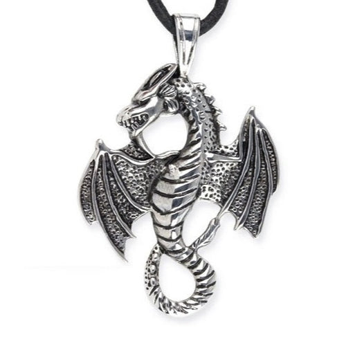 BIG DRAGON PENDANT IN STAINLESS STEEL
