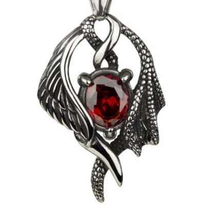PENDANT WINGS WITH BLACK STONE