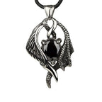 PENDANT WINGS WITH BLACK STONE