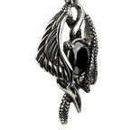 PENDANT WINGS WITH BLACK STONE