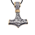 SILVER GOLD HAMMER PENDANT