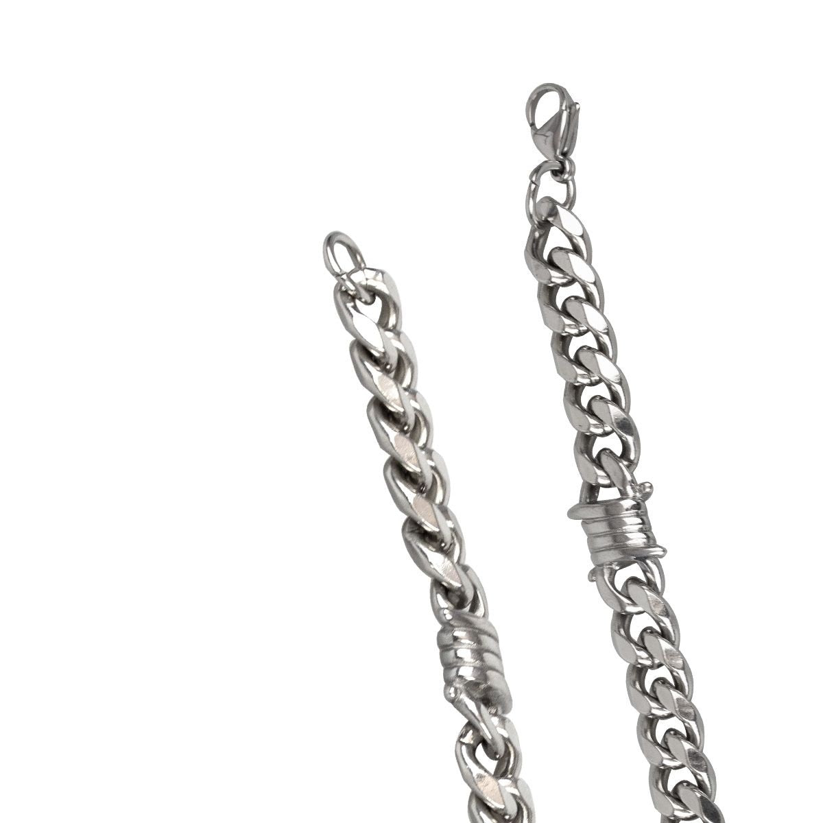 Barbed Wire Tank Chain Necklace – Stainless Steel