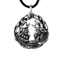 STEEL PENDANT CELTIC DOGS