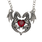 Dragon Heart Stainless Steel Necklace with Zirconia