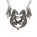 Dragon Heart Stainless Steel Necklace with Zirconia