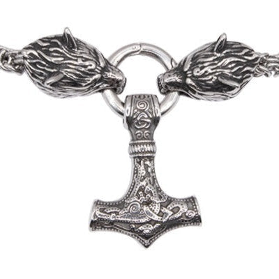 WOLF HEADS NECKLACE