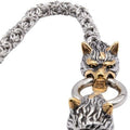 Gold Head Wolves Necklace