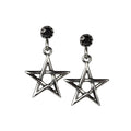 EARRINGS PENTAGRAM WITH BLACK