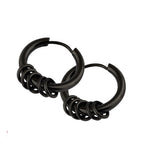 EARRINGS COLORED RINGS IN HOOP