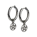 STEEL EARRINGS PENTAGRAM