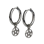 STEEL EARRINGS PENTAGRAM