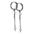 EARRINGS CROSSES ON CHAIN