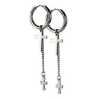 EARRINGS CROSSES ON CHAIN