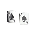 EAR STUDS ACE OF SPADES