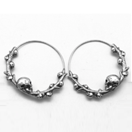 CREOLE EARRINGS SKULLS