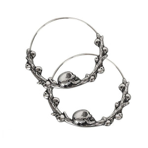 CREOLE EARRINGS SKULLS