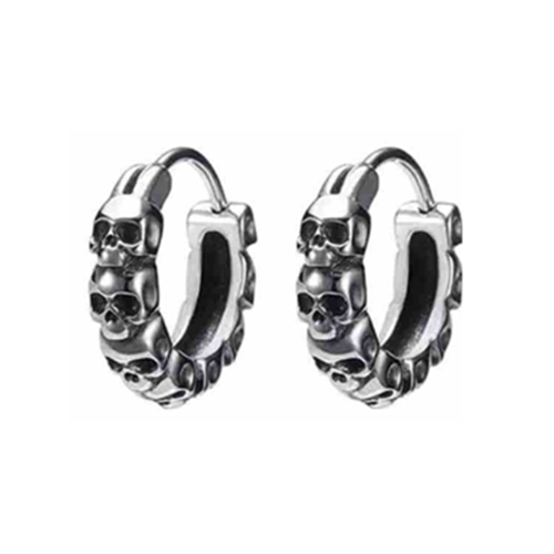 STEEL EARRINGS SKULLS