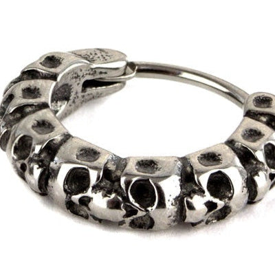 STEEL EARRINGS SKULLS