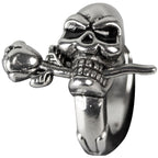 EARRINGS SKULL WITH ROSE