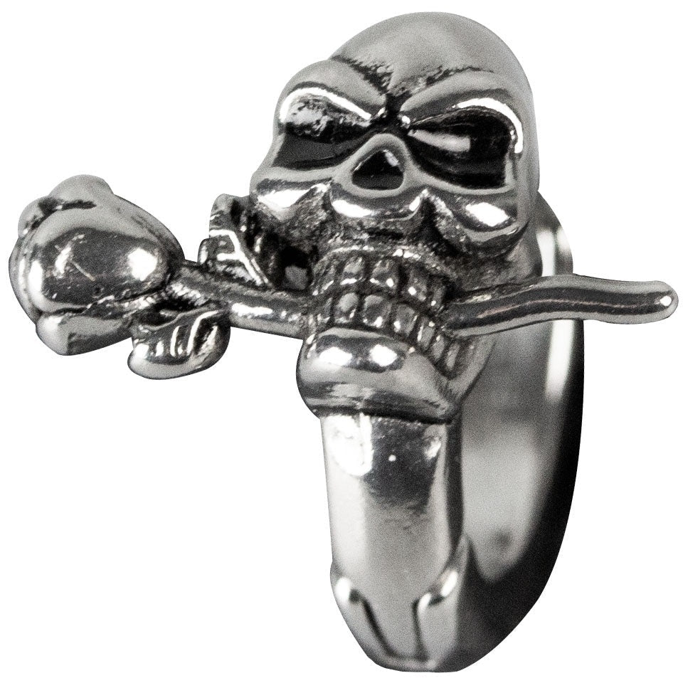 EARRINGS SKULL WITH ROSE