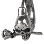 EARRINGS SKULL WITH ROSE
