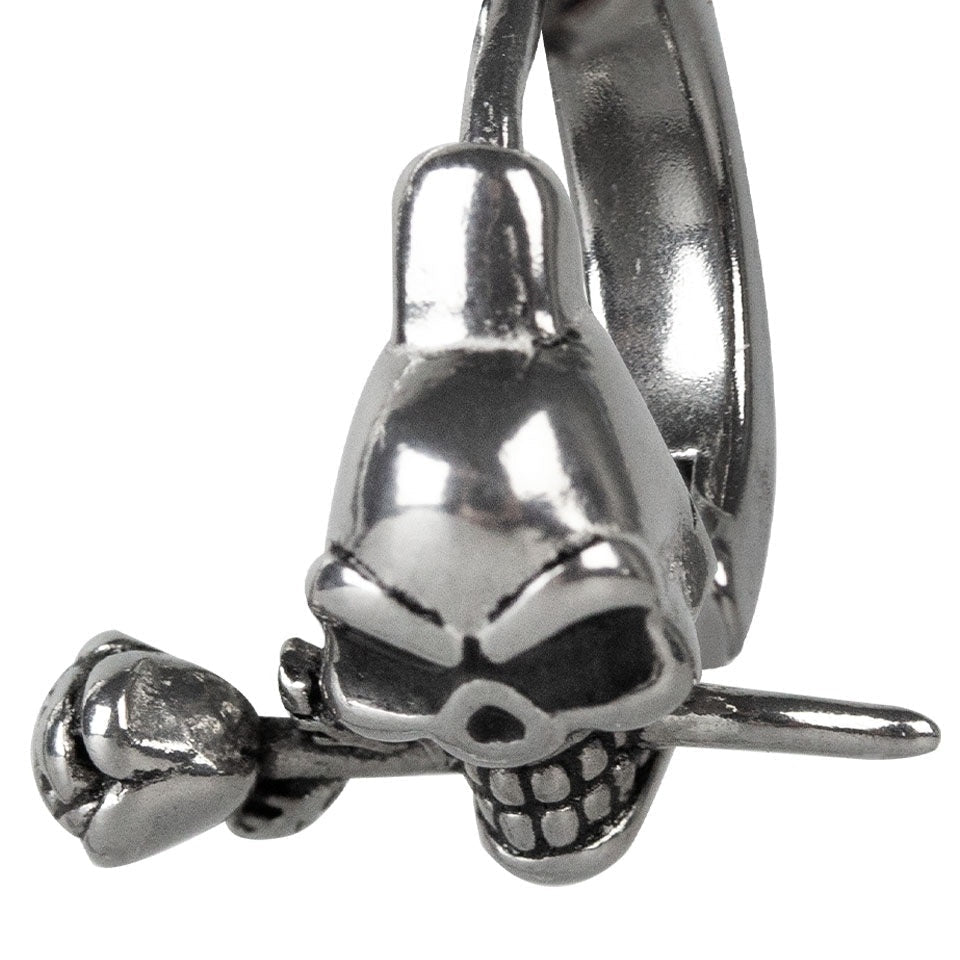 EARRINGS SKULL WITH ROSE