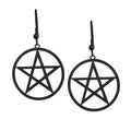 EARRINGS BLACK PENTACLE