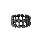 Blackened stainless steel ring in antique look, biker ring, Height: approx. 1.1 cm,&nbsp;Material: stainless steel.