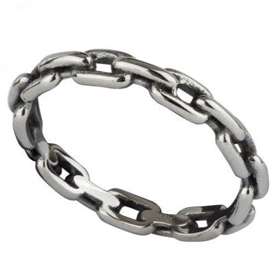 STEEL RING TINY CHAIN
