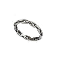Narrow stainless steel ring with chain design, Width: approx. 3.5 mm, Material: stainless steel.