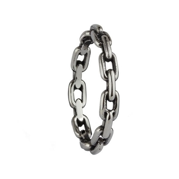 STEEL RING TINY CHAIN