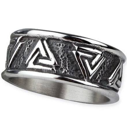 WOTAN'S KNOT STEEL RING