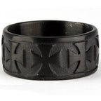 Black Iron Cross Ring
