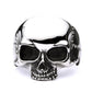 POLISHED STEEL SKULL RING