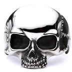 POLISHED STEEL SKULL RING