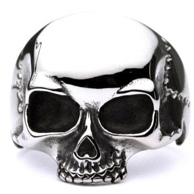 POLISHED STEEL SKULL RING