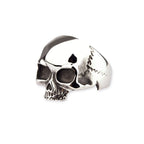 Stainless steel ring skull, Width: approx. 2.2 cm, Material: polished stainless steel.