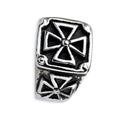 BLACK IRON CROSS STEEL RING