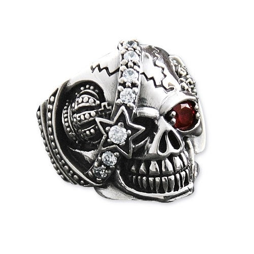 MACHINE SKULL STEEL RING