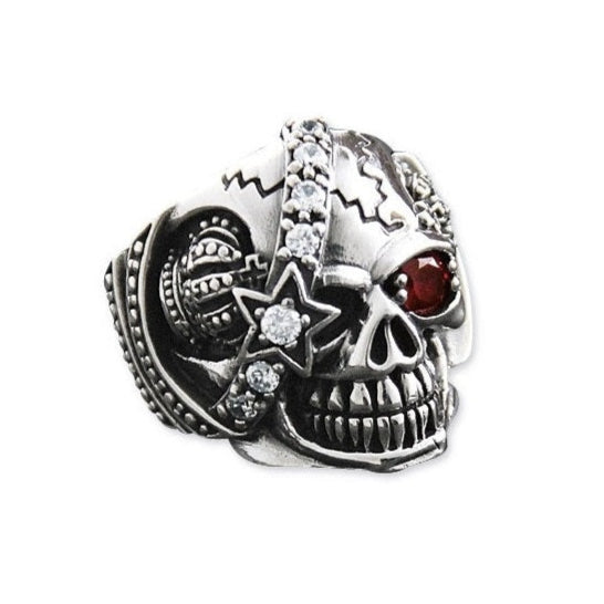 MACHINE SKULL STEEL RING