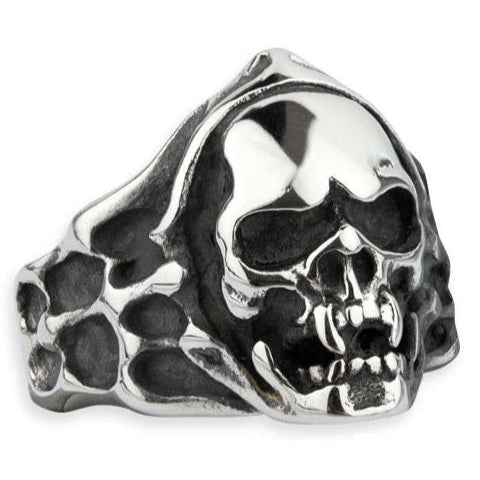 MUMMY SKULL STEEL RING