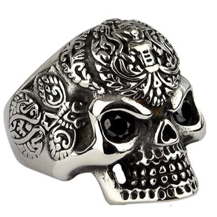 Sugarskull Sõrmus Mustade Silmadega