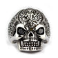 SKULL WITH STONE STEEL RING